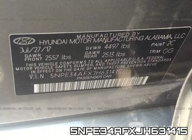 5NPE34AFXJH631415 фото 10