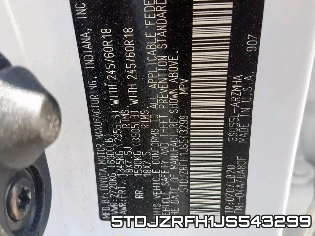 5TDJZRFH1JS543299 фото 2