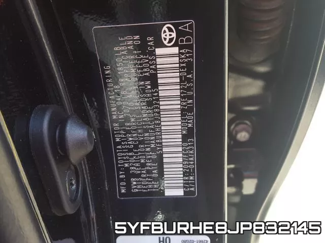 5YFBURHE8JP832145 фото 2