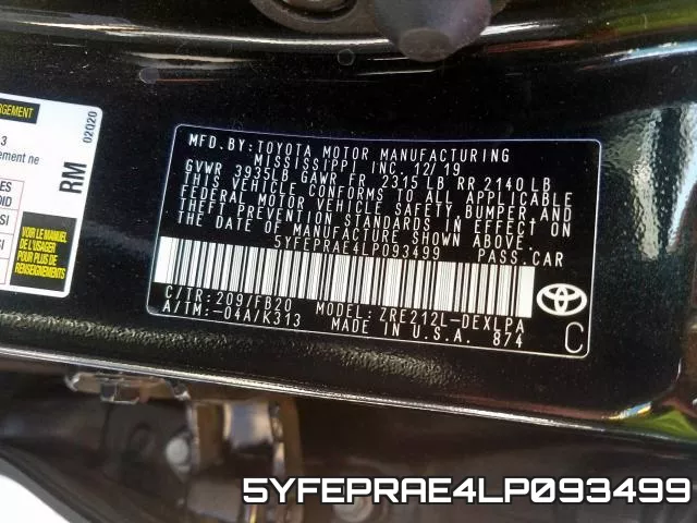 5YFEPRAE4LP093499 фото 2