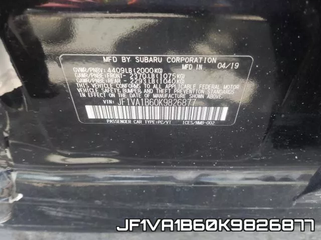 JF1VA1B60K9826877 фото 2