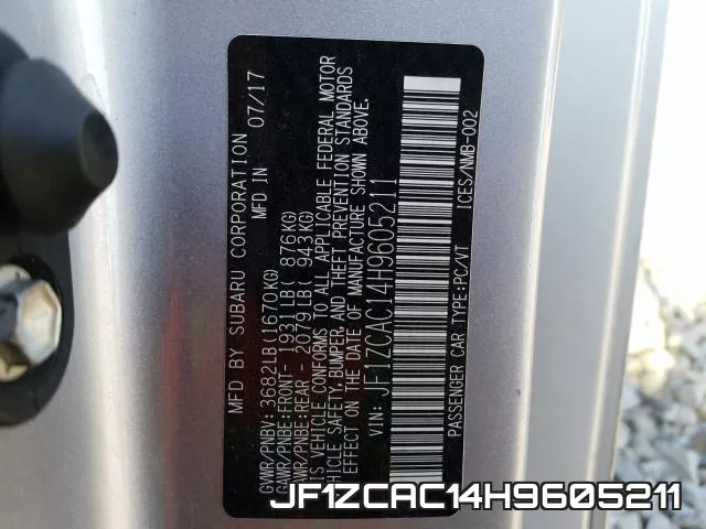 JF1ZCAC14H9605211 фото 2