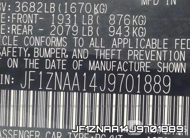 JF1ZNAA14J9701889 фото 10