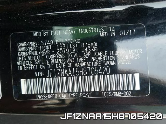 JF1ZNAA15H8705420 фото 2