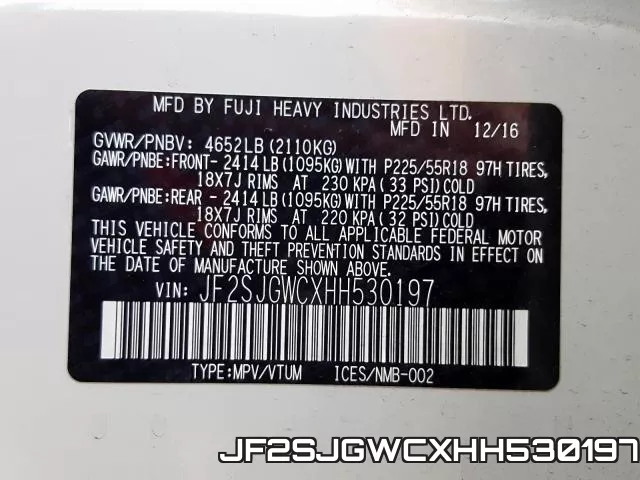 JF2SJGWCXHH530197 фото 2