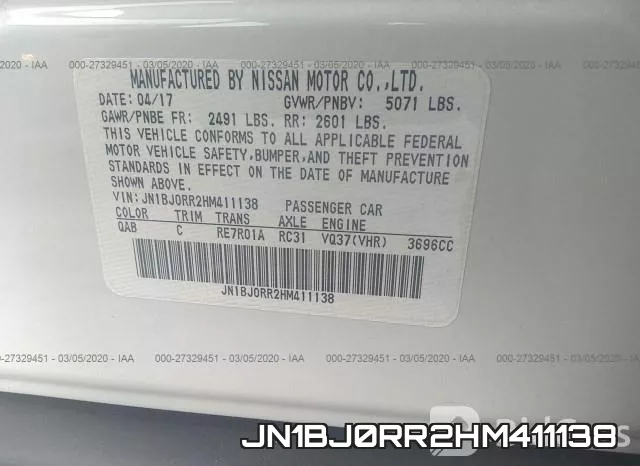 JN1BJ0RR2HM411138 фото 10