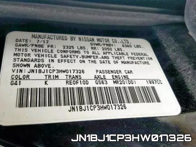 JN1BJ1CP3HW017326 фото 2