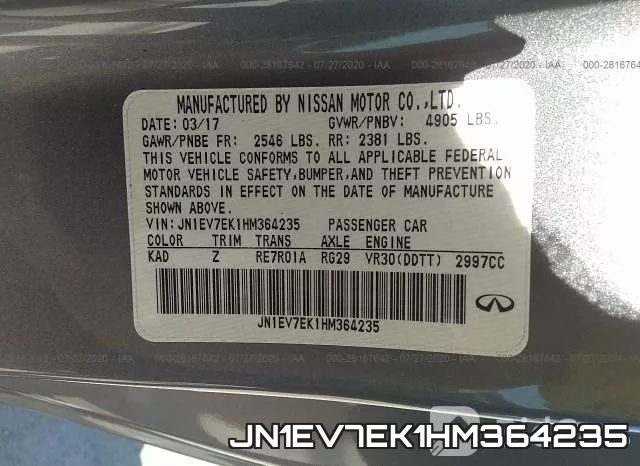 JN1EV7EK1HM364235 фото 10