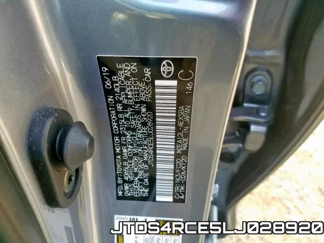 JTDS4RCE5LJ028920 фото 2