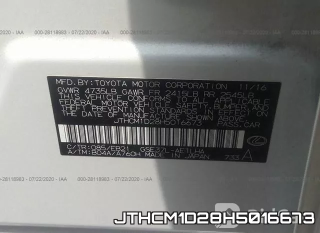 JTHCM1D28H5016673 фото 10