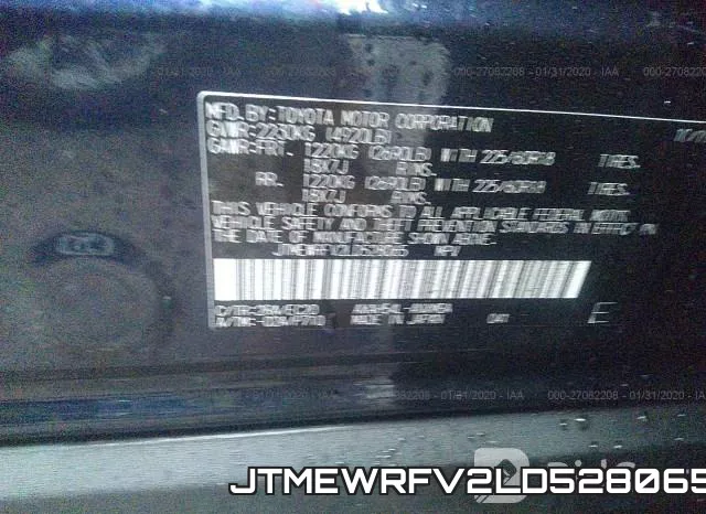 JTMEWRFV2LD528065 фото 10