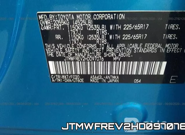 JTMWFREV2HD097076 фото 10