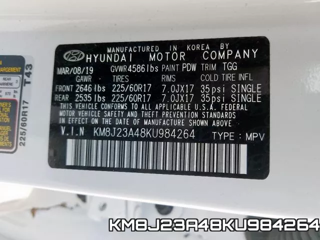 KM8J23A48KU984264 фото 2