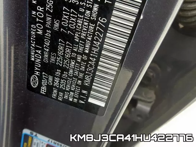 KM8J3CA41HU422776 фото 2