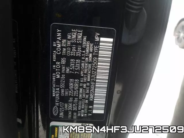 KM8SN4HF3JU272509 фото 2