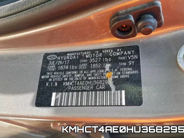 KMHCT4AE0HU368295 фото 2