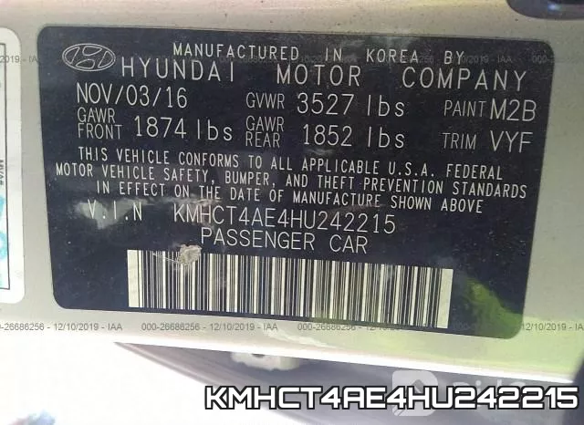 KMHCT4AE4HU242215 фото 9