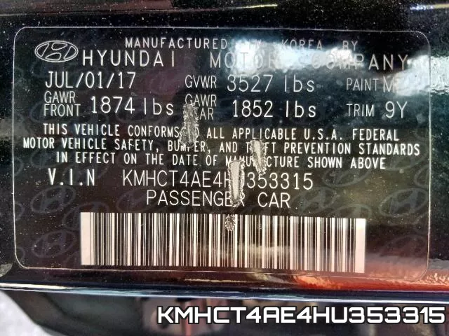 KMHCT4AE4HU353315 фото 2