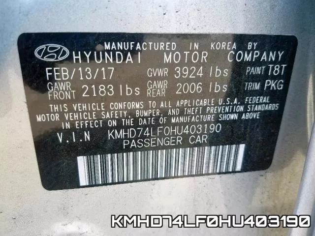 KMHD74LF0HU403190 фото 2