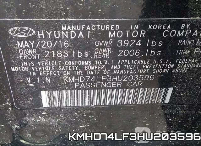 KMHD74LF3HU203596 фото 10