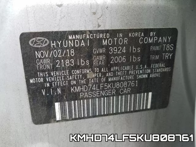 KMHD74LF5KU808761 фото 2