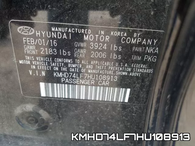 KMHD74LF7HU108913 фото 2
