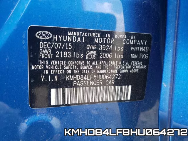 KMHD84LF8HU064272 фото 2