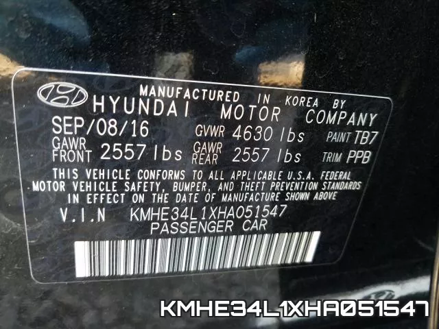 KMHE34L1XHA051547 фото 2