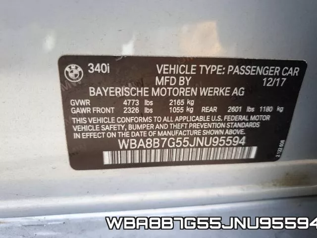 WBA8B7G55JNU95594 фото 2