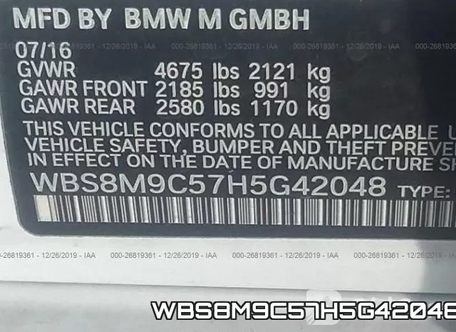 WBS8M9C57H5G42048 фото 10