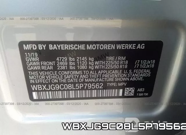 WBXJG9C08L5P79562 фото 10