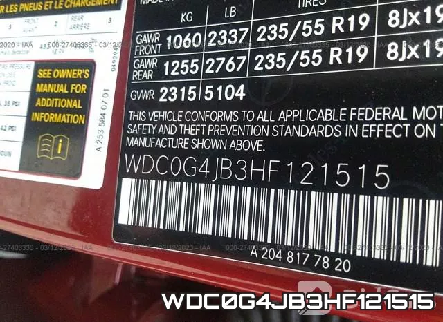 WDC0G4JB3HF121515 фото 10