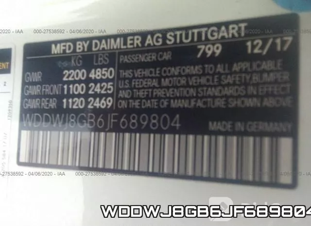 WDDWJ8GB6JF689804 фото 10