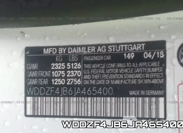 WDDZF4JB6JA465400 фото 10