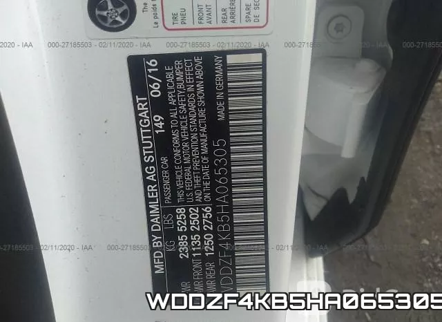 WDDZF4KB5HA065305 фото 10