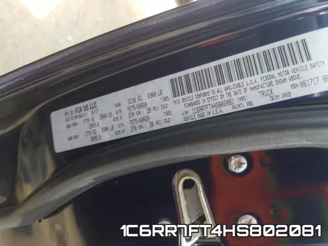 1C6RR7FT4HS802081 фото 2