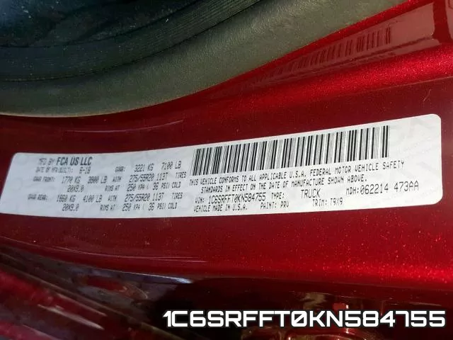 1C6SRFFT0KN584755 фото 2