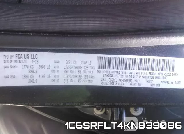 1C6SRFLT4KN839086 фото 10