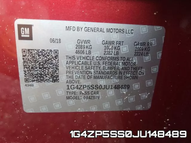 1G4ZP5SS0JU148489 фото 2