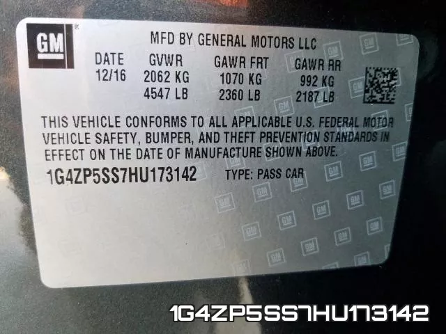 1G4ZP5SS7HU173142 фото 2