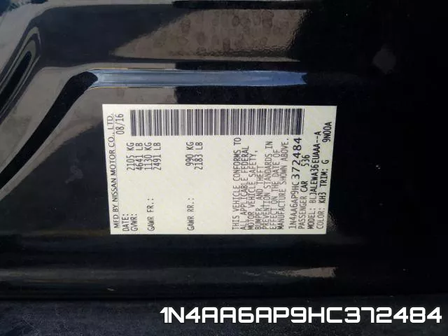 1N4AA6AP9HC372484 фото 2