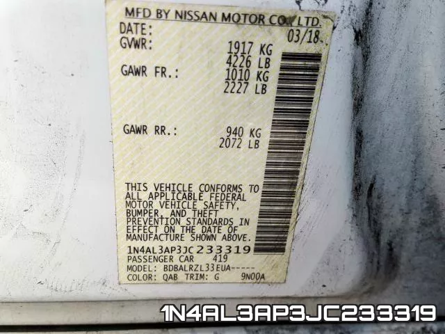 1N4AL3AP3JC233319 фото 2