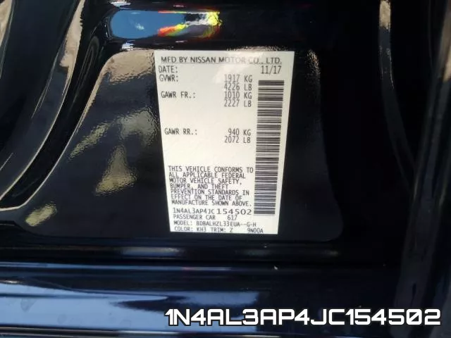 1N4AL3AP4JC154502 фото 2