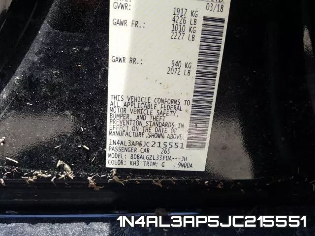 1N4AL3AP5JC215551 фото 2