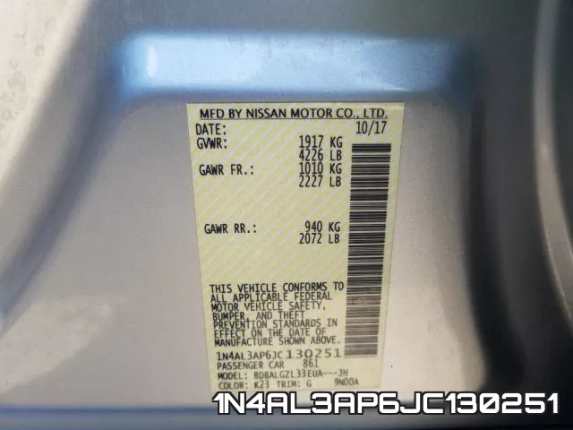 1N4AL3AP6JC130251 фото 2