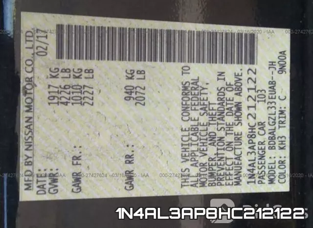 1N4AL3AP8HC212122 фото 10