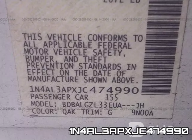 1N4AL3APXJC474990 фото 9