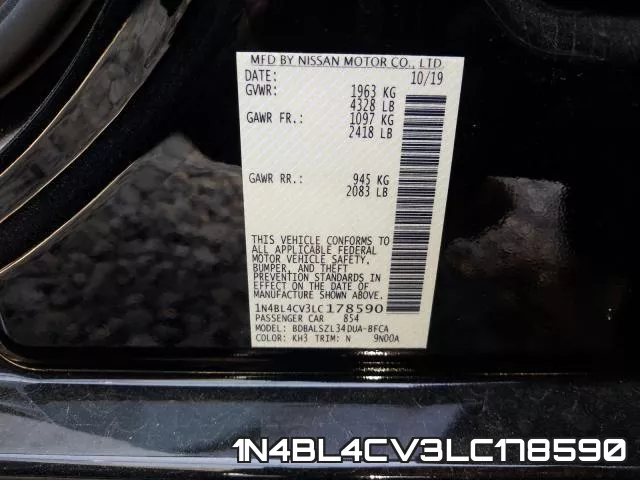 1N4BL4CV3LC178590 фото 2