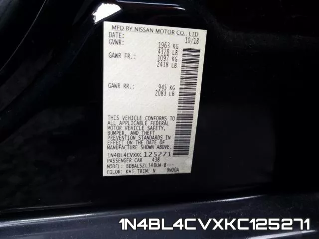 1N4BL4CVXKC125271 фото 2