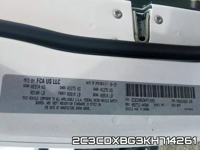 2C3CDXBG3KH714261 фото 2